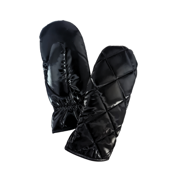 Ladies Metallic Quilted Puffer Mitt