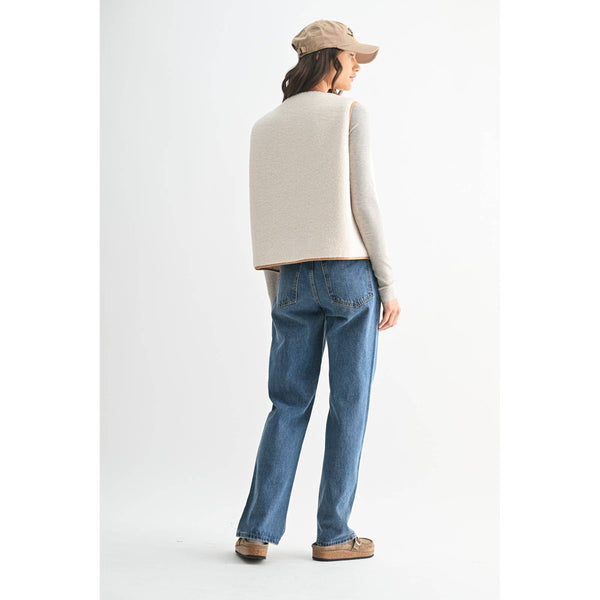 Contrast Fleece Vest