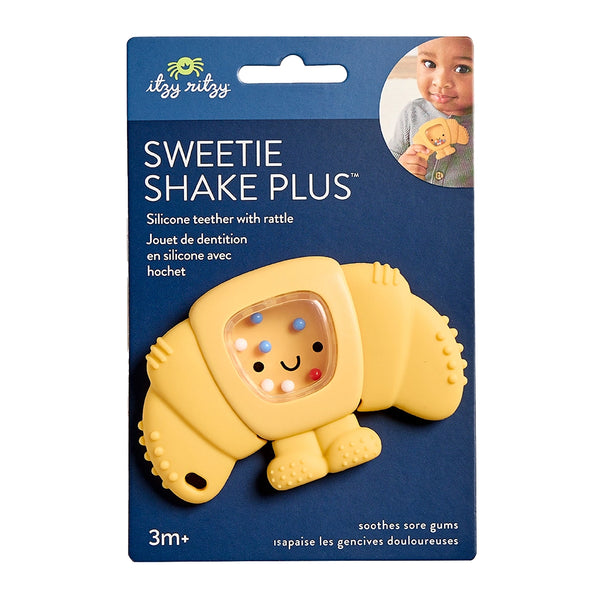 Sweetie Shake Plus™ - Teething + Rattle Toy (Croissant)