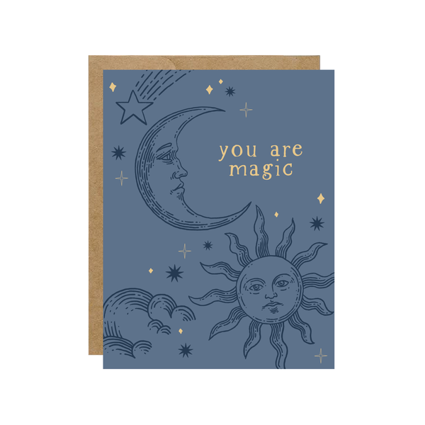 You Are Magic Moon & Sun Celestial Card