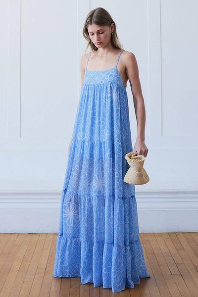 Floral Tiered Summer Long Dress