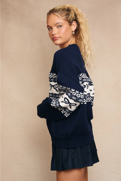Bow Graphic Sweater