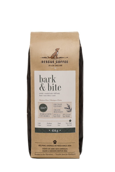 Bark & Bite | Very Dark Roast | 1lb Bag | Organic Coffee: Whole bean