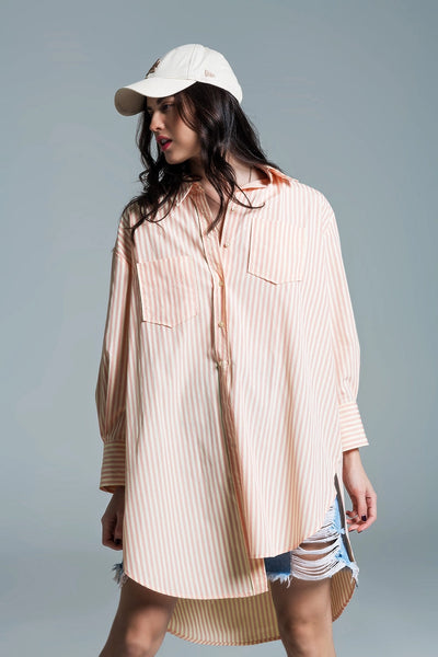 Light Orange Oversized Blouse