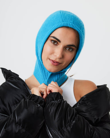 Button Up Balaclava in Blue