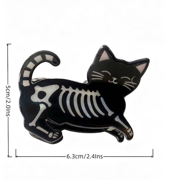Halloween Skeleton Cat Hair Claw Clip