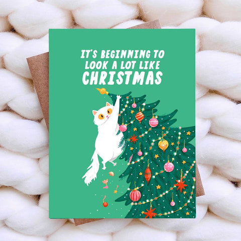 Funny Christmas Card - Funny Cat Holiday Card