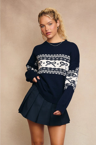 Bow Graphic Sweater