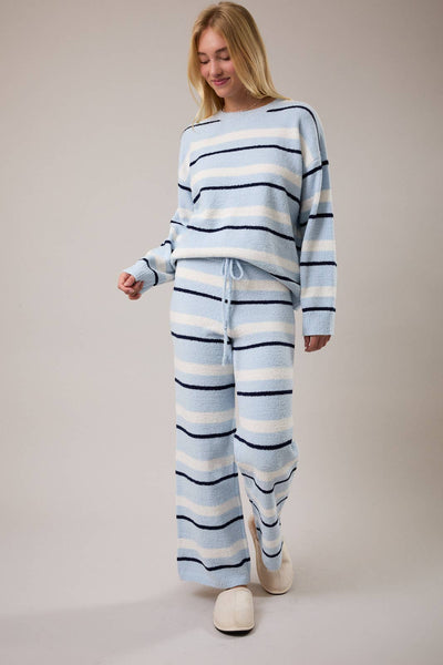 LONG SLEEVE STRIPE SWEATER TOP