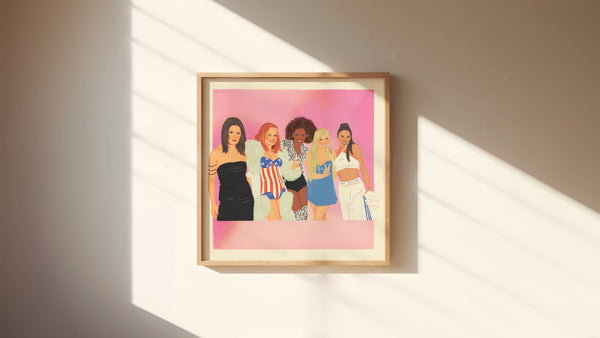 1990s Spice Girls Art Print: Pink Gradient