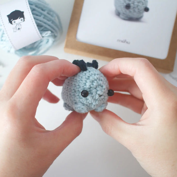 Amigurumi kit - crochet stegosaurus dinosaur craft kit