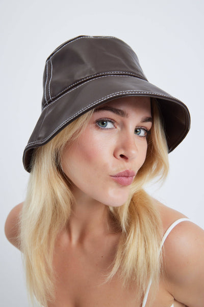 Brown Bucket Hat