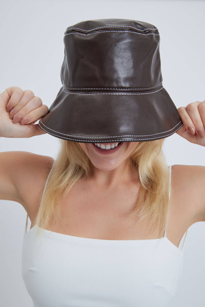 Brown Bucket Hat