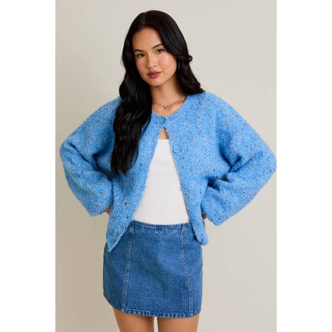 Light Blue Knit Sweater Cardiagn