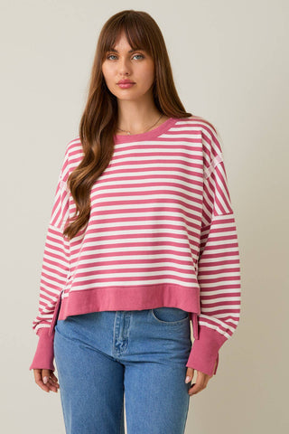 Scooped Neckline Sweatshirt