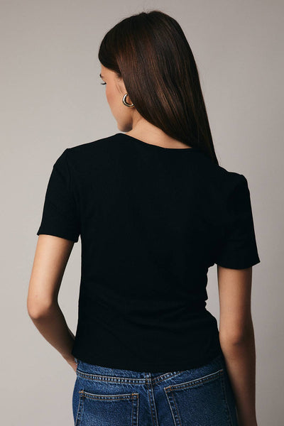 CHAMPAGNE BEADS RIB TOP