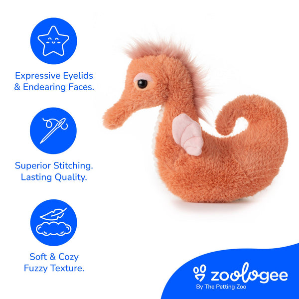 Fuzzlez Seahorse Coral 12" (30cm)