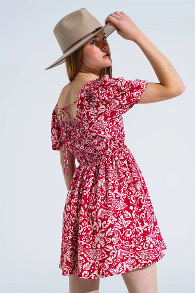 Short Floral Print Dress