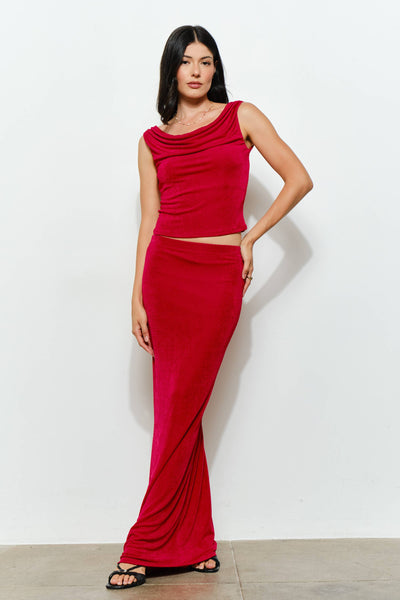 VIVIENNE COWL NECK TOP