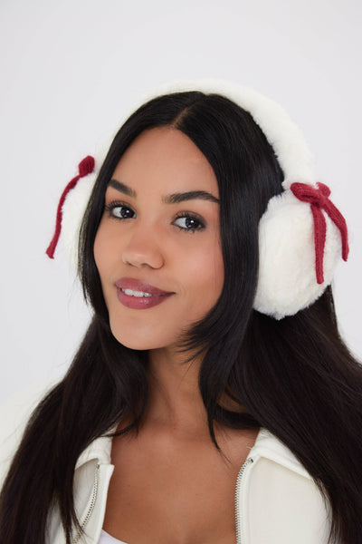 Fluffy Earmuffs with Bows