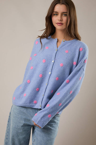 POLKA DOT SWEATER CARDIGAN