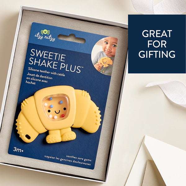 Sweetie Shake Plus™ - Teething + Rattle Toy (Croissant)