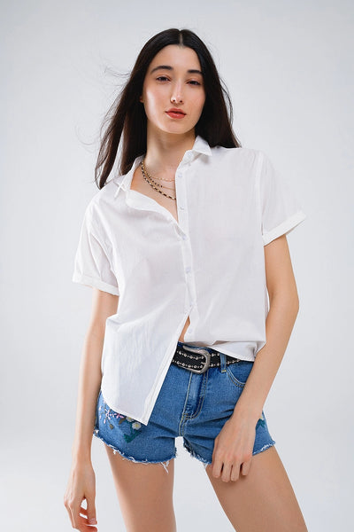 Short Sleeve Relaxed Button Up Shirt