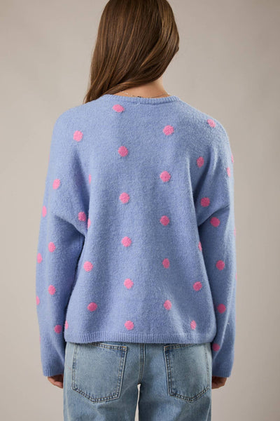 POLKA DOT SWEATER CARDIGAN