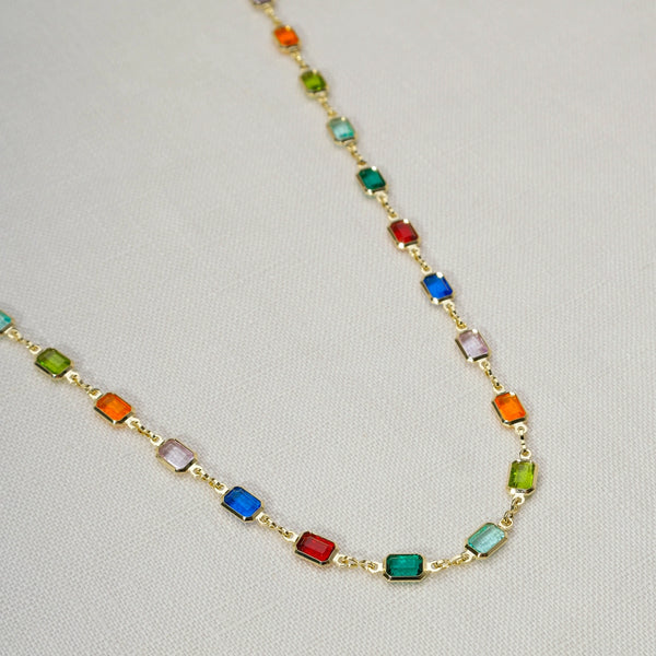 18K GOLD FILLED MULTICOLOUR NECKLACE
