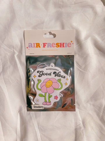 Manifest Good Vibes Car Air Freshener (Strawberry Scent)