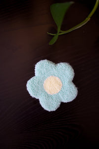 Handmade Punch Needle Mug Rug - Flower