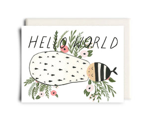 HELLO WORLD | NEW BABY GREETING CARD