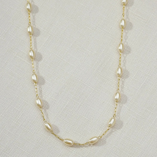 18K GOLD FILLED PEARL NECKLACE