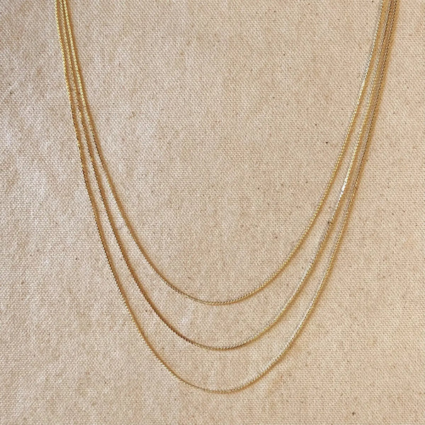 18K GOLD FILLED DAINTY CHAIN NECKLACE