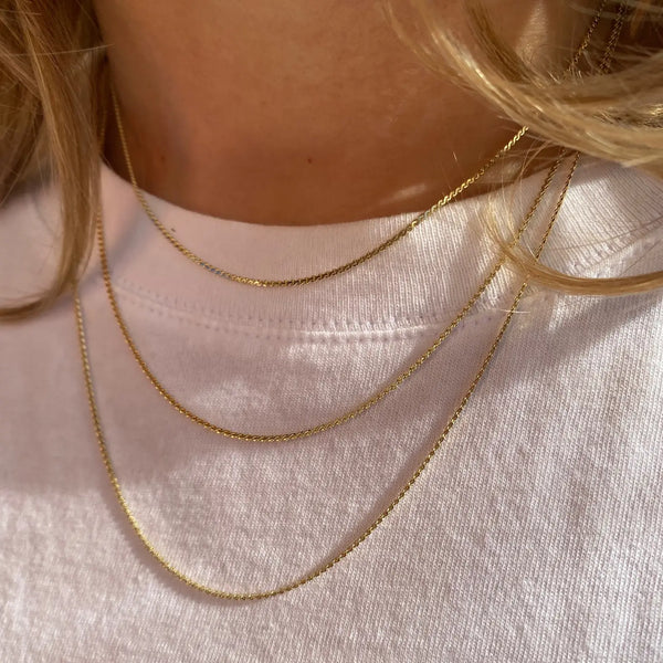 18K GOLD FILLED DAINTY CHAIN NECKLACE