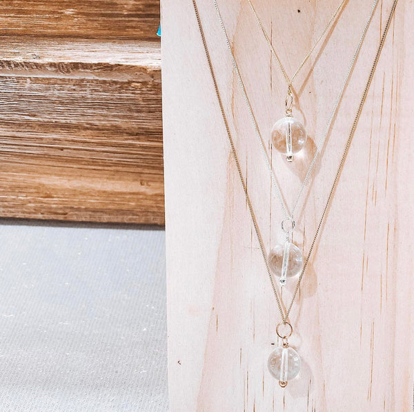 CLEAR DROPLET NECKLACE